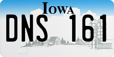 IA license plate DNS161