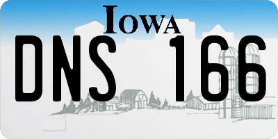 IA license plate DNS166
