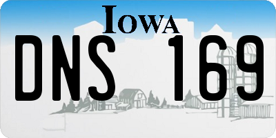 IA license plate DNS169