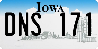 IA license plate DNS171