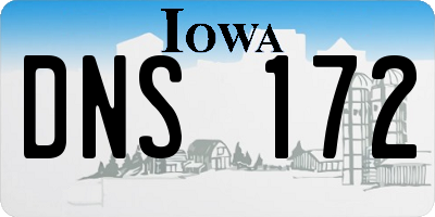 IA license plate DNS172