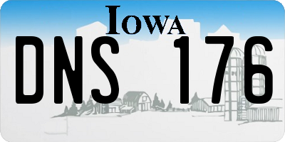 IA license plate DNS176