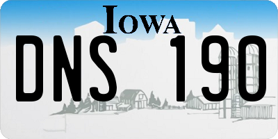 IA license plate DNS190