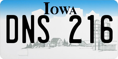 IA license plate DNS216