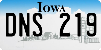 IA license plate DNS219