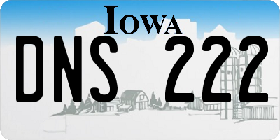 IA license plate DNS222
