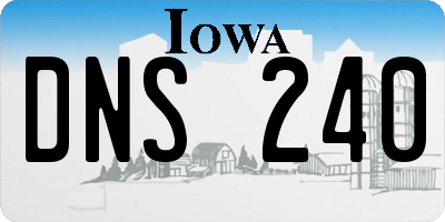 IA license plate DNS240