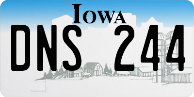 IA license plate DNS244