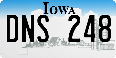 IA license plate DNS248
