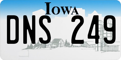 IA license plate DNS249