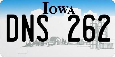 IA license plate DNS262