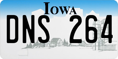 IA license plate DNS264