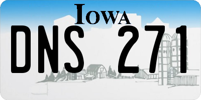IA license plate DNS271
