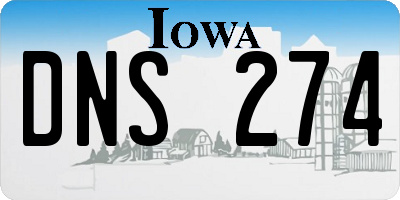 IA license plate DNS274