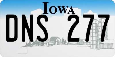 IA license plate DNS277