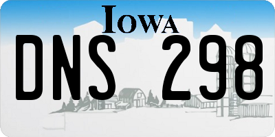 IA license plate DNS298