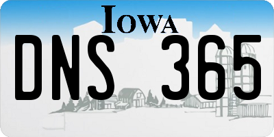 IA license plate DNS365