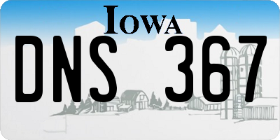 IA license plate DNS367