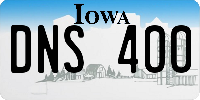 IA license plate DNS400