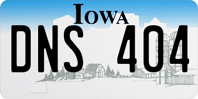 IA license plate DNS404