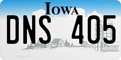 IA license plate DNS405