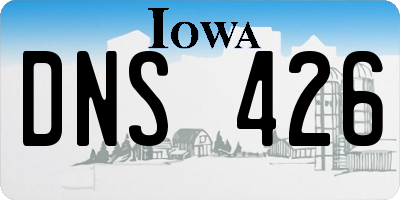 IA license plate DNS426