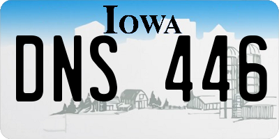 IA license plate DNS446