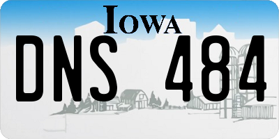 IA license plate DNS484