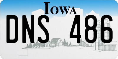 IA license plate DNS486