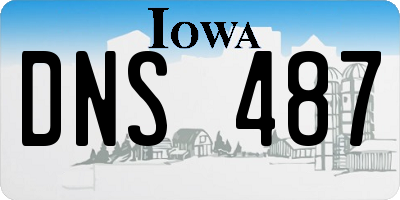 IA license plate DNS487
