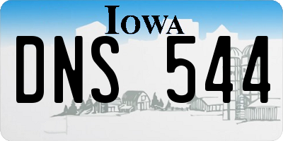 IA license plate DNS544