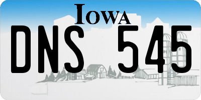 IA license plate DNS545