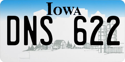 IA license plate DNS622