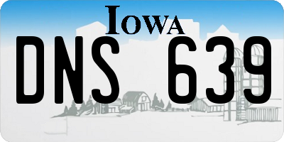IA license plate DNS639