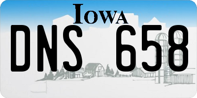 IA license plate DNS658