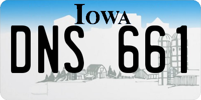 IA license plate DNS661