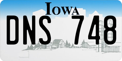 IA license plate DNS748
