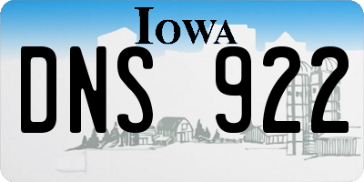 IA license plate DNS922