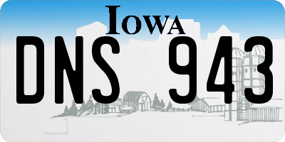 IA license plate DNS943