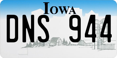 IA license plate DNS944