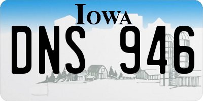 IA license plate DNS946