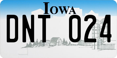 IA license plate DNT024