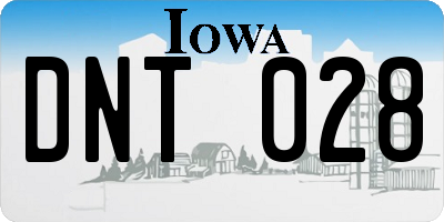 IA license plate DNT028