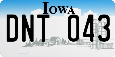 IA license plate DNT043