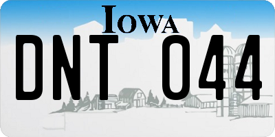 IA license plate DNT044