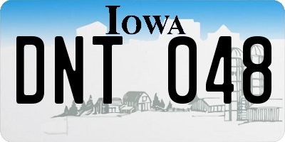 IA license plate DNT048
