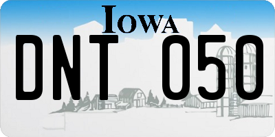 IA license plate DNT050