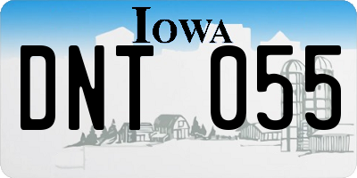 IA license plate DNT055