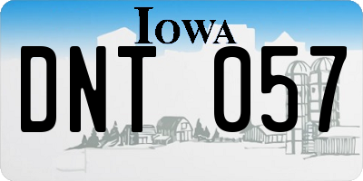 IA license plate DNT057