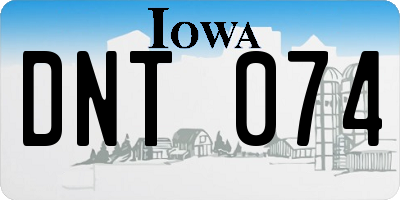 IA license plate DNT074